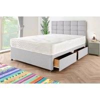 Linen Grey Divan Bed With Storage Options!