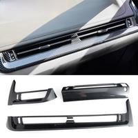 3Pcs Carbon Fiber Interior Center Console Side Middle Air Vent Cover Trims For BMW X1 iX1 U11 2023 2024 2025