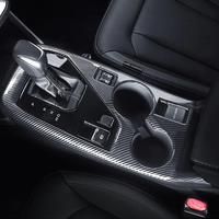 Carbon Fiber Interior Center Console Gear Shift Panel Cover Trims For Subaru Crosstrek Impreza 2024