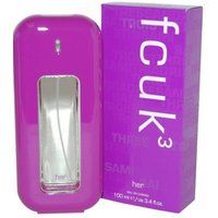 FRENCH CONNECTION FCUK  THREE 3 FOR HER 100ML EDT SPRAY BRAND NEW & SEALED