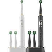 Electric Toothbrush With 3 Heads - Black Or White!