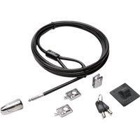 Kensington MicroSaver 2.0 Laptop Lock - Desktop & Peripherals Locking Kit with 5mm Keying System, Carbon Steel Cable and Multi-Piece Security - 2.4m Length (K64424WW)