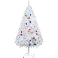 White PVC Christmas Tree with Ornaments in 2 Height Options