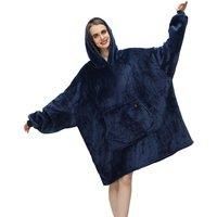 Heated Hooded Blanket - Grey, Navy, Or Pink
