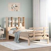 Bookcase Bed without Mattress 100x200cm Solid Wood Pine