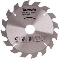 Makita D-03903 TCT Saw Blade 185 x 16T x 16(30), Multi-Colour