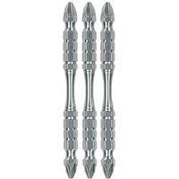 Makita B-12790 3 Piece Torsion Double Ended Screwdriver Bit Set Pozi 2 PZ2 85mm