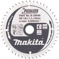 Makita SPECIALIZED Laminate Cutting Saw Blade 136mm 48T 20mm