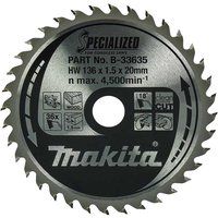 Makita Specialized B-33635 Saw Blade 136 x 20 mm x 36 Teeth