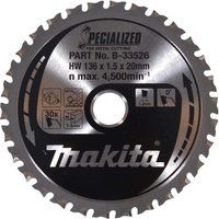 Makita SPECIALIZED Circular Saw Blade for Mild Steel Cutting 136mm 50T 20mm