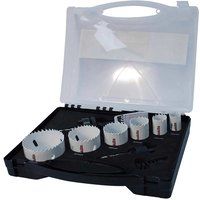 Makita 8 Piece Electricians Holesaw Set  20 25 32 40 51 65 + 2 Arbor + Case