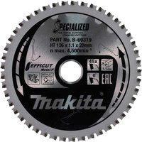 Makita B-69319 Efficut TCT Metal Cutting Circular Saw Blade 136mm x 20mm x 40T