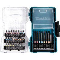 Makita E-07076 32 PC Black Colour Coded Screwdriver Drill Bit Set Clear Case