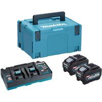 Makita XGT POWERSOURCE KIT 2 x 5.0Ah & Twin Charger 240V - 191U20-2