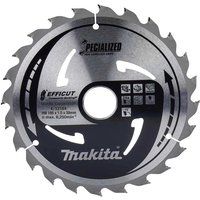 Makita EFFICUT E-12239 Composite Decking Circular Saw Blade Diameter 185 x 1.5 x 30 mm 24 Teeth 15° Tooth Angle for Natural Fibre-Reinforced Plastic e.g. WPC for Cordless Hand Circular Saws