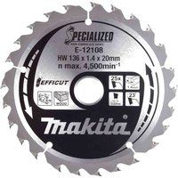 Makita SPECIALIZED Efficut Wood Cutting Saw Blade 136mm 25T 20mm