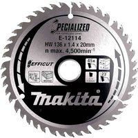 Makita SPECIALIZED Efficut Wood Cutting Saw Blade 136mm 45T 20mm