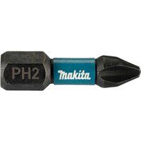 Makita Black Impact Rated PH2x25mm Screwdriver Bits 25 Pack E-12360