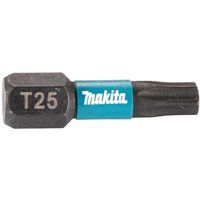 Makita Impact Black Torsion Torx Screwdriver Bits T25 25mm Pack of 25