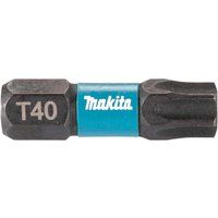 Makita Impact Black Torsion Torx Screwdriver Bits T40 25mm Pack of 25