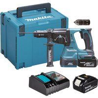 Makita DHR243RTJ LXT Brushless Rotary Hammer Kit SDS Plus 2x5ah Charger Battery