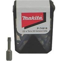 Makita 1/4" 25mm Hex Shank TX20 Torsion Screwdriver Bit Box 25 Pack (8943R)