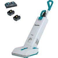 Makita DVC560PT2 Twin 18V (36V) Li-ion LXT Brushless Vacuum Cleaner complete with 2 x 5.0 Ah Batteries and Twin Port Charger, Blue