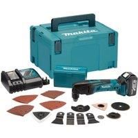 Makita Dtm50rt1j3 18v Lxt 5.0ah Liion Cordless Multitool With 30 Piece Accessory Set
