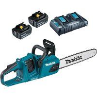 Makita DUC405 Twin 18v LXT Brushless Chainsaw 2  x 6ah Li-ion Charger