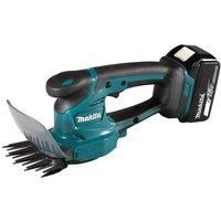 Makita DUM111RTX 18V Li-ion LXT 110mm Grass Shears Complete with 1 x 5.0 Ah Battery, Charger and Head Trimmer Attachment