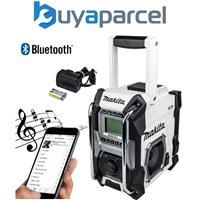 Makita MR002GZ01 AM/FM Job Site Radio (Bluetooth) White Cordless Bare Unit