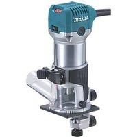 Makita RT0702CX4/2 240V ¼” Router Trimmer Supplied with Trimmer Base & 194733-8 Dust Nozzle Set Mt361/Rp0900, Multi-Colour