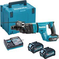 Makita HR007GD201 40V Max Li-ion XGT Brushless SDS-Plus Rotary Hammer Complete with 2 x 2.5 Ah Batteries and Charger Supplied in a Carry Case