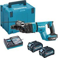 Makita HR007GD201 40V Max Li-ion XGT Brushless SDS-Plus Rotary Hammer Complete with 2 x 2.5 Ah Batteries and Charger Supplied in a Carry Case