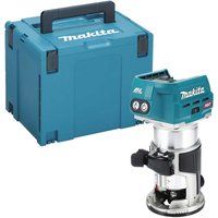 Makita XGT Makita RT001GZ21 40VMAX XGT 6mm & 8mm Router Trimmer (Bare Unit) with Trimmer Guide, Straight Guide and MakPac Case