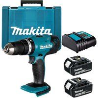 Makita 18 V Cordless Combi Drill, 2 x Batteries and Charger