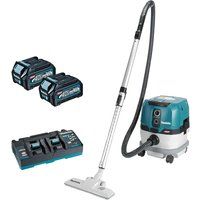 Makita  VC001GLD22 40V 265W 2x2.5Ah 8L XGT BL L Class Dust Extractor Kit