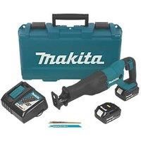 Makita DJR186RTE 18V Li-ion LXT Reciprocating Saw Complete with 2 x 5.0 Ah Batteries and Charger Supplied in a Makpac Case