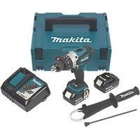Makita DHP458RTJ 18V Li-ion LXT Combi Drill Complete with 2 x 5.0 Ah Batteries and Charger Supplied in a Makpac Case