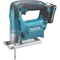 Makita JV101DWAE 12V Max Li-Ion CXT Jigsaw Complete with 2 x 2.0 Ah Li-Ion Batteries and Charger Supplied in A Carry Case