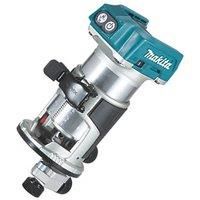 Makita Push Button with Lock On/Off DRT50ZJX3 Router Trimmer, 18 V, Blue