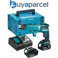 Makita DFS452FJX 18v Brushless Drywall Screwdriver Kit 2 3.0ah Batteries Charger