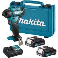 Makita DF033DWAE 12V Max Li-Ion CXT Drill Driver Complete with 2 x 2.0 Ah Li-Ion Batteries and Charger Supplied in A Carry Case