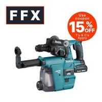 Makita DHR242RTJW 18v Li-ion LXT Brushless 24mm SDS-Plus Rotary Hammer Complete with 2 x 5.0 Ah Li-ion Batteries, Charger and Dust Extraction System, Supplied in a Makpac Case