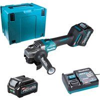 Makita  GA004GD201 40V 2x 2.5Ah 115mm XGT BL Angle Grinder Kit Batteries Charger
