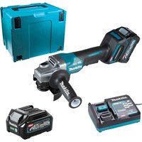 Makita  GA012GD201 40V 2x 2.5Ah 115mm XGT BL Angle Grinder Kit Batteries Charger