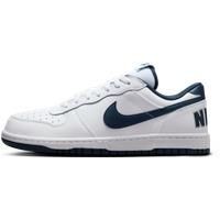 NIKE Men/'s Big Low Basketball Shoes, White/Midnight Navy, 5.5 UK