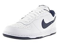 NIKE Men/'s Big Low Basketball Shoes, Blanco (White/Midnight Navy), 9 UK