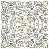 WallPops FP2947 Antico Peel & Stick Floor Tiles, Multi-Colour, 12 x 12 inches
