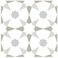 Floorpops Stellar Self Adhesive Floor Tiles Grey